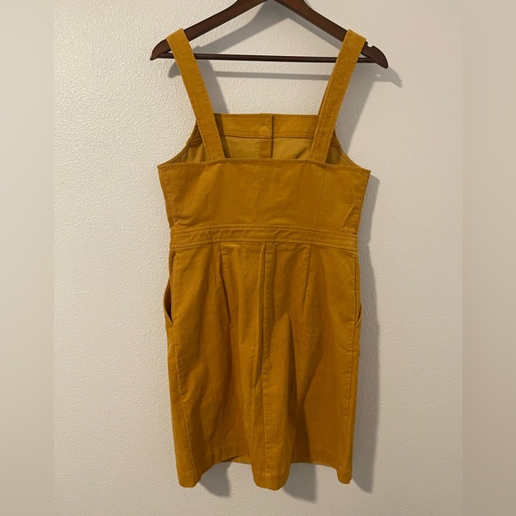 J. Crew Mustard Yellow Button-Front Corduroy Mini Dress - Picture 4 of 7